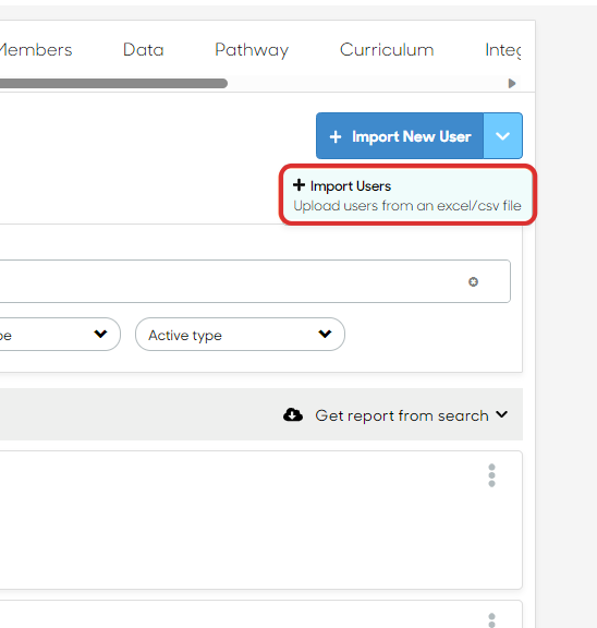 Click on Import Users…