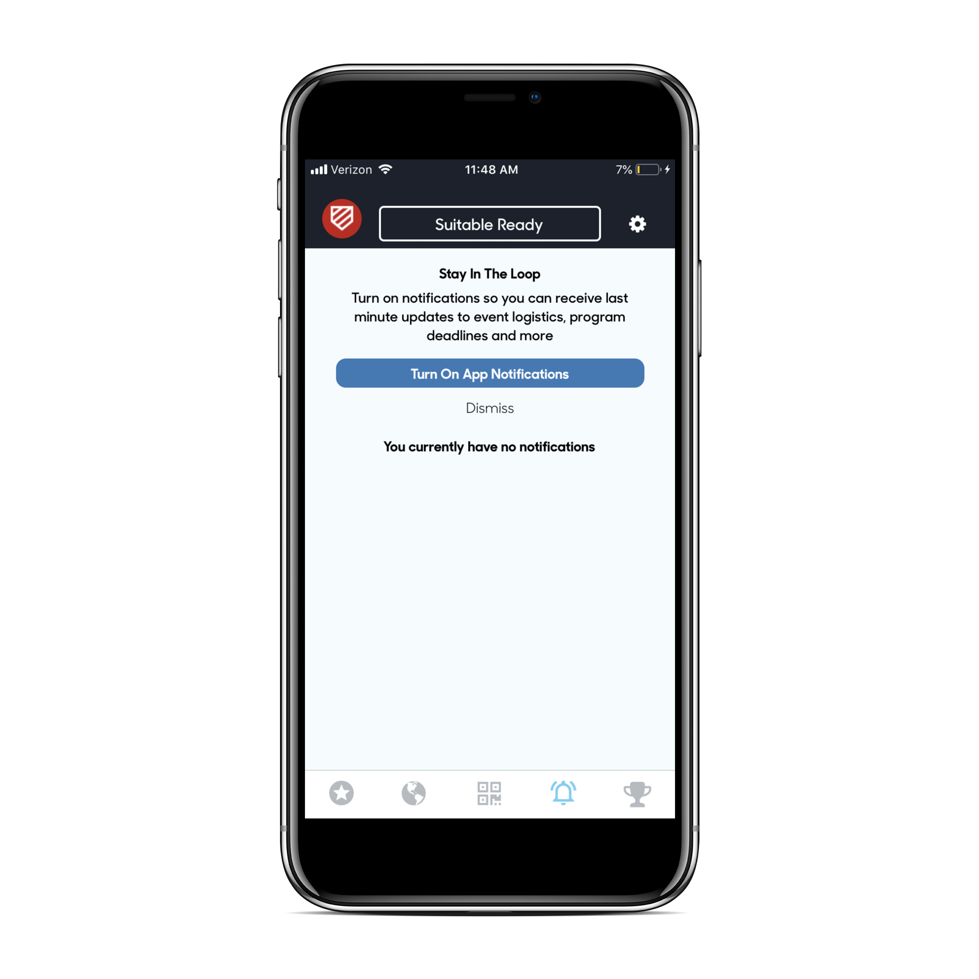 Types of mobile push notifications available Suitable